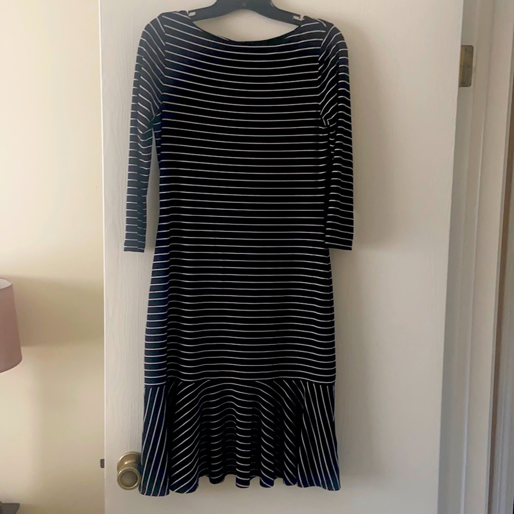 Ralph Lauren classic black and white striped dress
